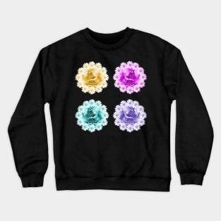 butterfly daisies blossoms bloom flower butterflies insects Crewneck Sweatshirt